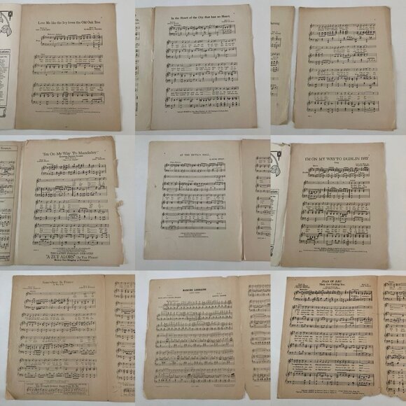 1910s Vintage Sheet Music WW1 In the Heart of the City That Has No Heart - Picture 11 of 16